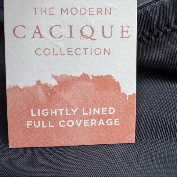 NWT Cacique Lightly Lined Underwire Full Coverage Bra Blue Lace Size 46D - Picture 12 of 14